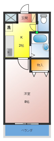 知多郡東浦町大字石浜のアパートの間取り