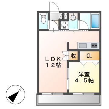 クレサス稚児宮.mの間取り