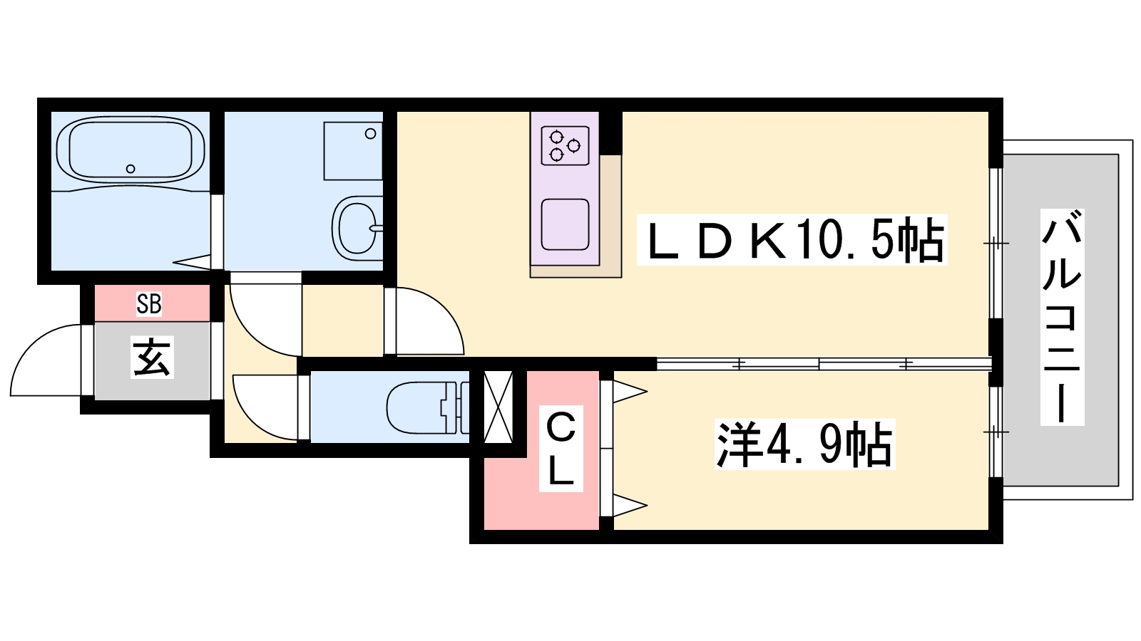 サンサ―ジュ北条の間取り