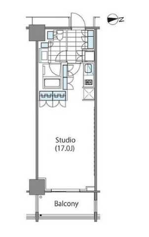 新宿区新宿のマンションの間取り