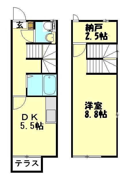 【キューブ浅間台　Ａの間取り】