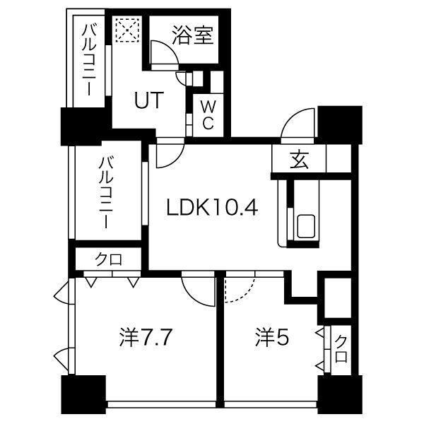 アルグラッド ザ・タワー心斎橋の間取り