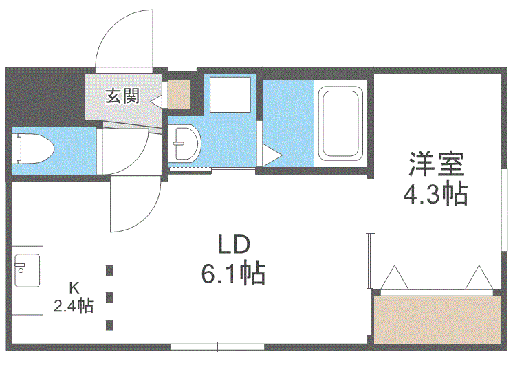 ＧＩＲＡＦＦＥ東札幌の間取り