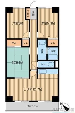 座間市相武台のマンションの間取り