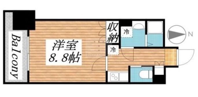 新宿区歌舞伎町のマンションの間取り