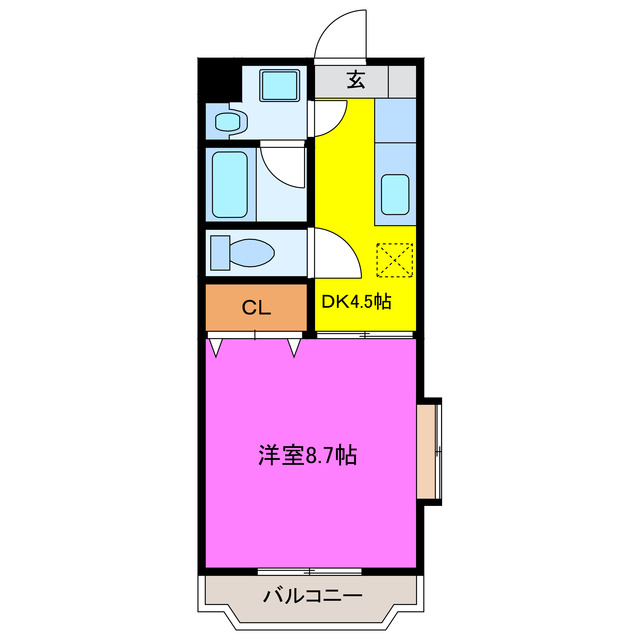 磐田市下万能のマンションの間取り