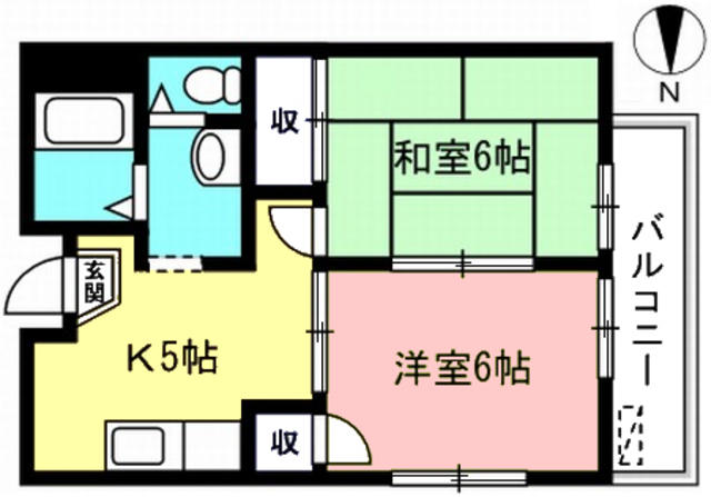 川崎市麻生区百合丘のアパートの間取り