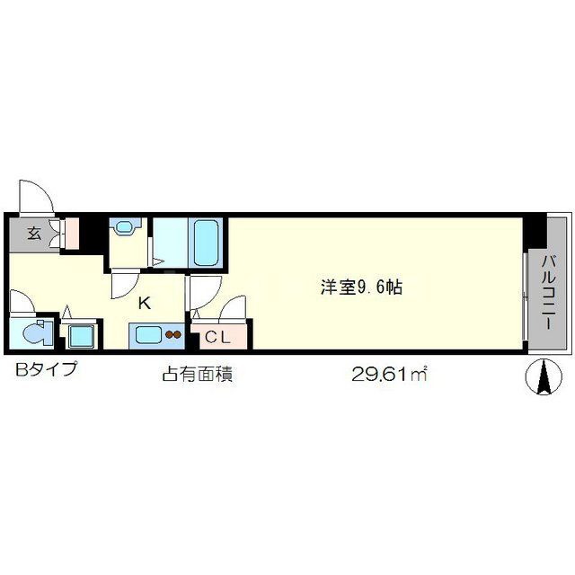 京都市下京区上五条町のマンションの間取り