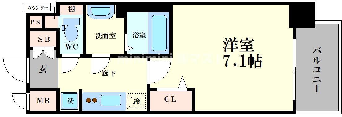 MELDIA CREST 大阪ベイ SOL TERRACEの間取り