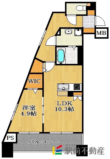 春日市春日原北町のマンションの間取り