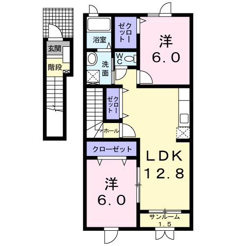 エトワールＡの間取り