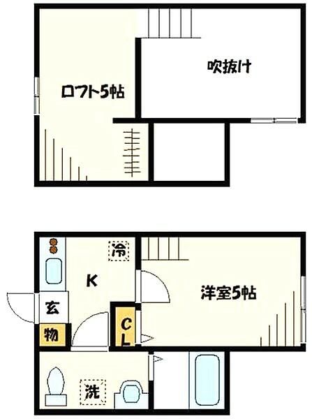 相模原市中央区相生のアパートの間取り