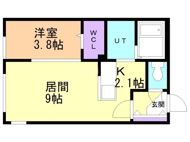 札幌市西区発寒四条のマンションの間取り