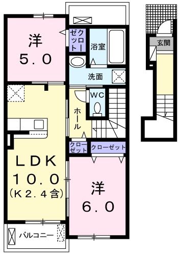 サニー　サイド　ミズホの間取り