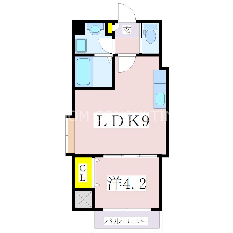 鹿児島市武のマンションの間取り