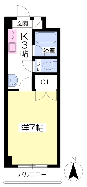 松山市上野町のマンションの間取り