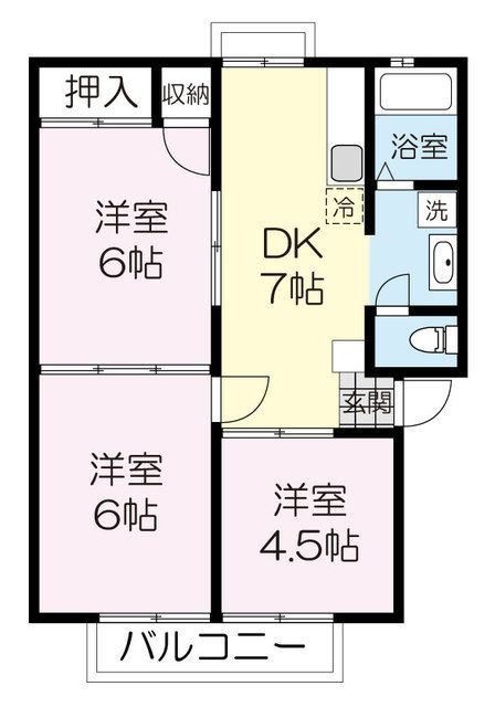 パールハイツ南光台東の間取り