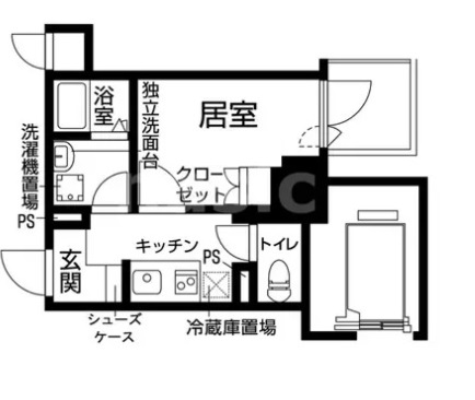 川崎市高津区下作延のマンションの間取り