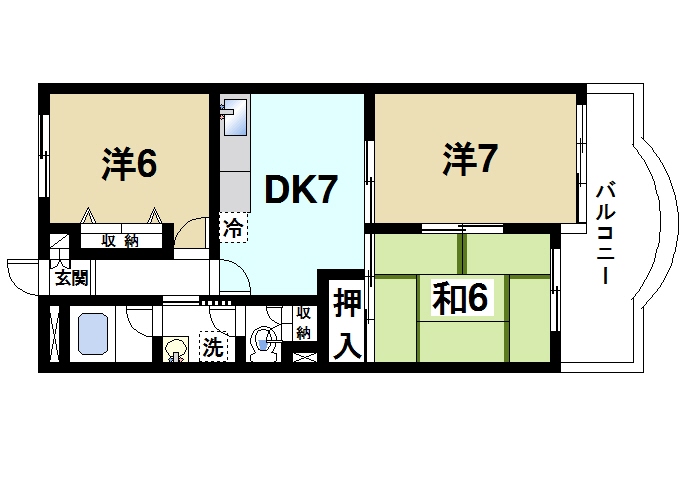 生駒郡安堵町大字東安堵のマンションの間取り