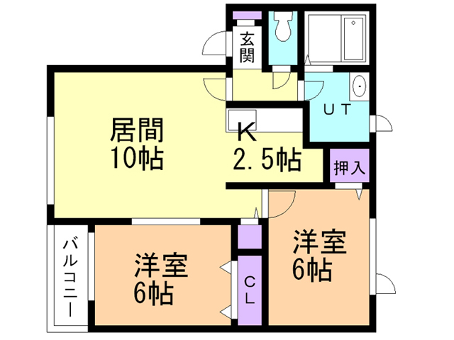 ハウスコンフォート　Ｅ棟の間取り