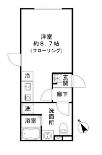 東京都品川区西品川１の賃貸マンションの間取り