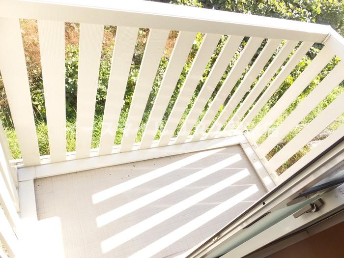 バルコニー　外からの目が気にならないバルコニーで洗濯物が干せます