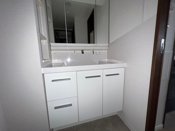 洗面設備　※別の部屋の写真です