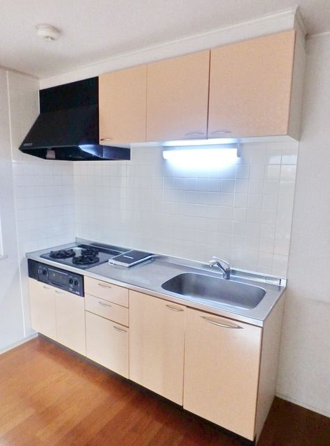 キッチン　★グリル付き3口ガスシステムキッチン★