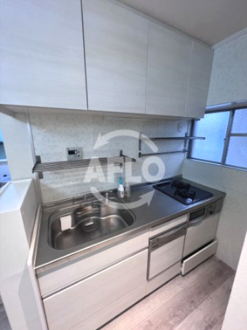 キッチン　生野コーポ　２口ガス・グリル付き