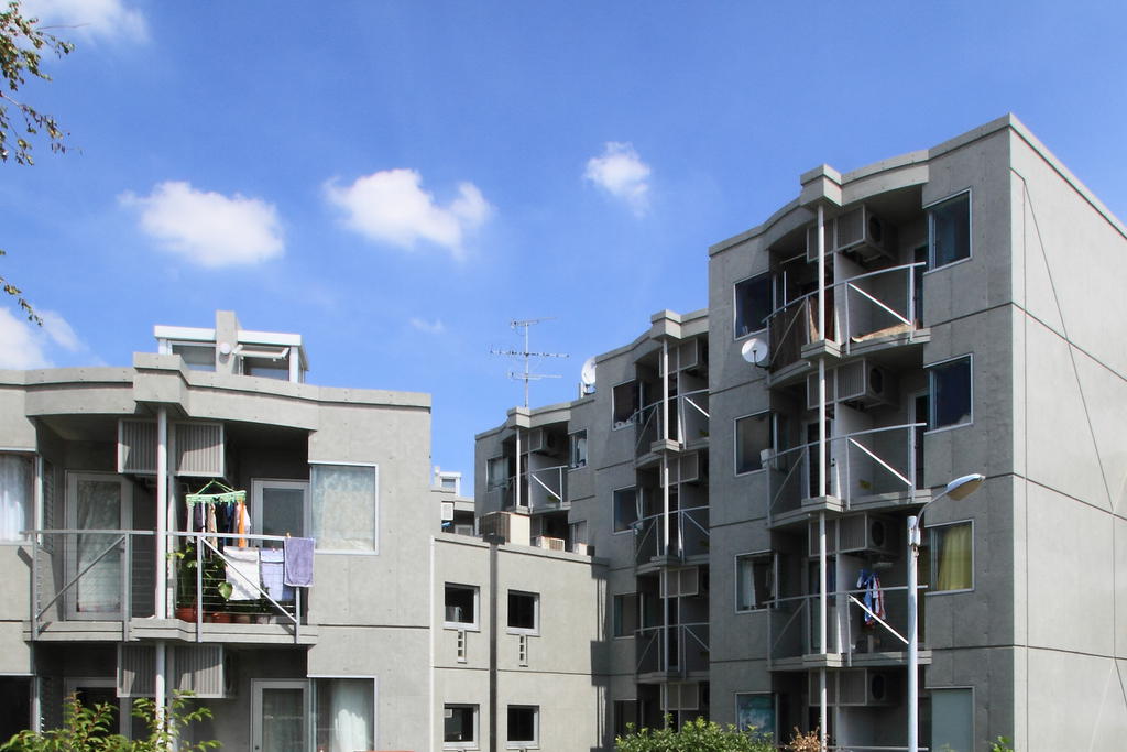建物外観　コンクリート打放しの外観です。