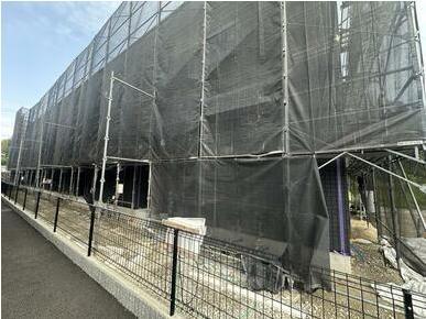 建物外観　(仮)杵原新築アパート　工事中外観