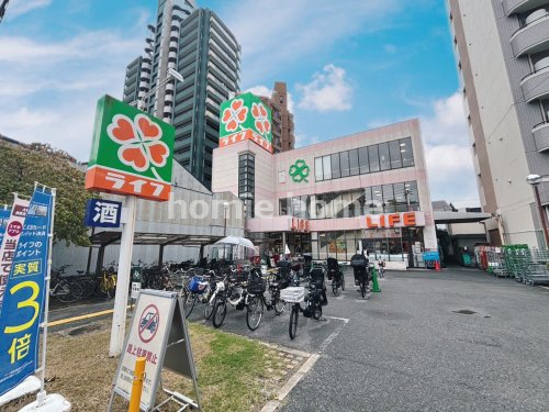 スーパー　ライフ四天王寺店（スーパー）まで399m