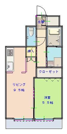 ウエストパーク佐世保の間取り写真