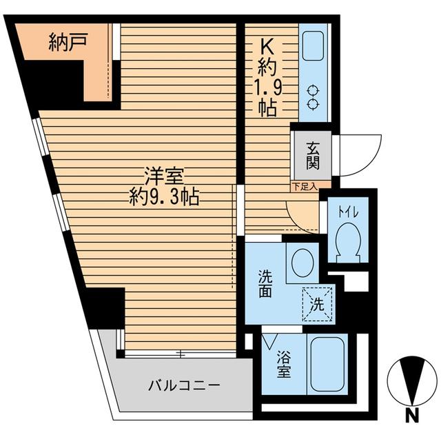 京王井の頭線 新代田駅 徒歩2分 9階建 築27年の間取り写真