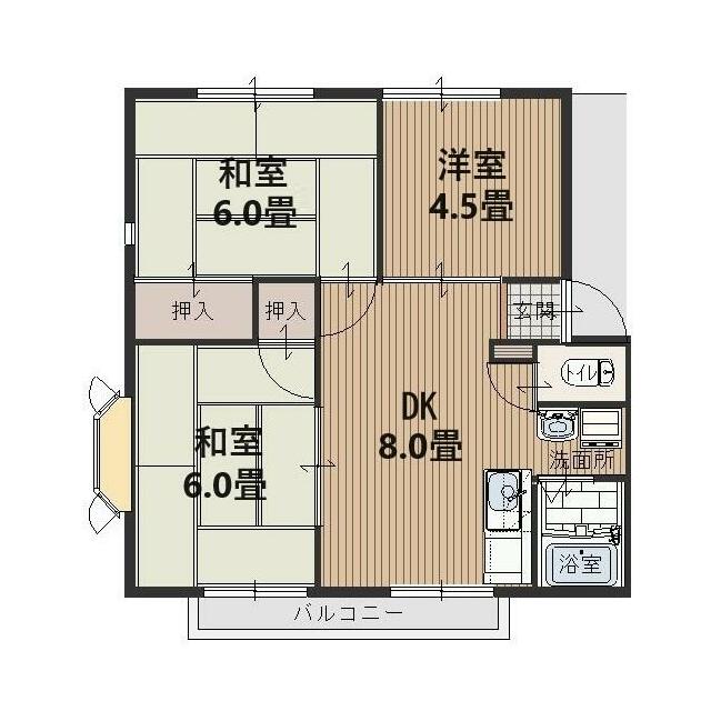サンハイツ新井Eの間取り写真