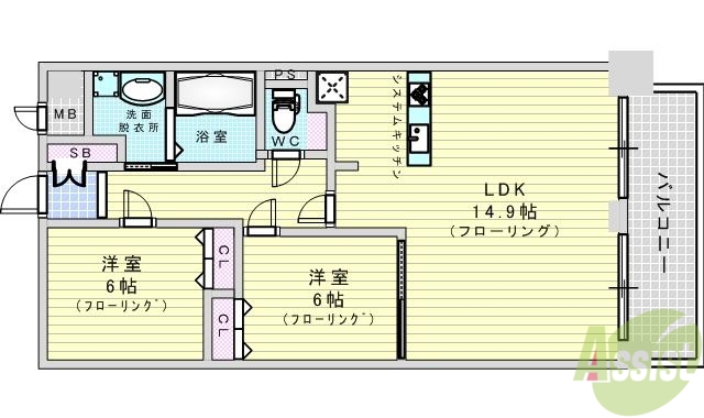 ベルヴュー山手街の間取り写真