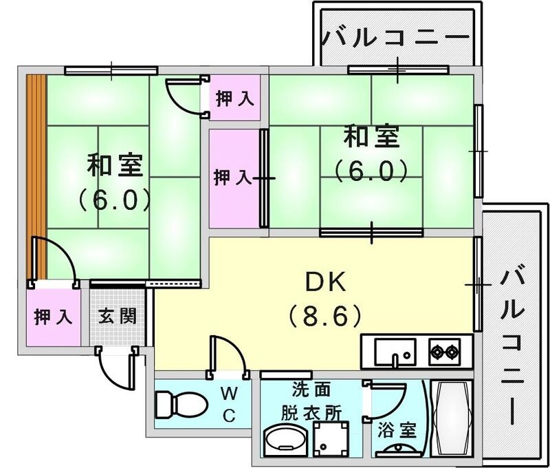 上田マンション池ノ谷の間取り写真