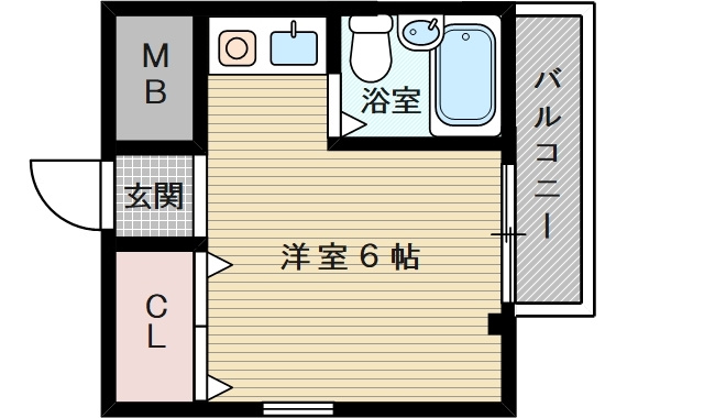 阪急京都線 上新庄駅 徒歩8分 4階建 築40年の間取り写真