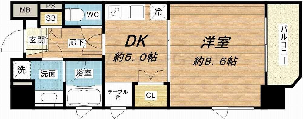天満泉マンションの間取り写真