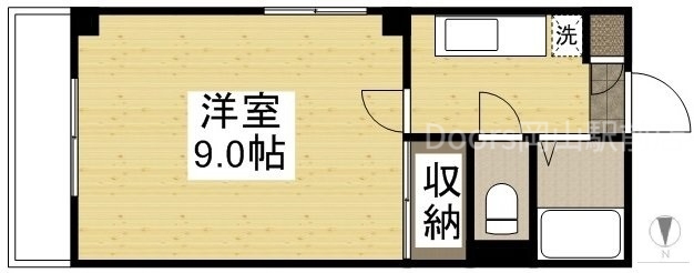 岡山電軌清輝橋線 清輝橋駅 徒歩5分 5階建 築37年の間取り写真