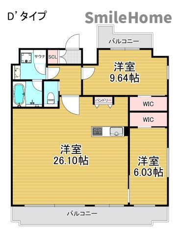 プレジオ帝塚山の間取り写真