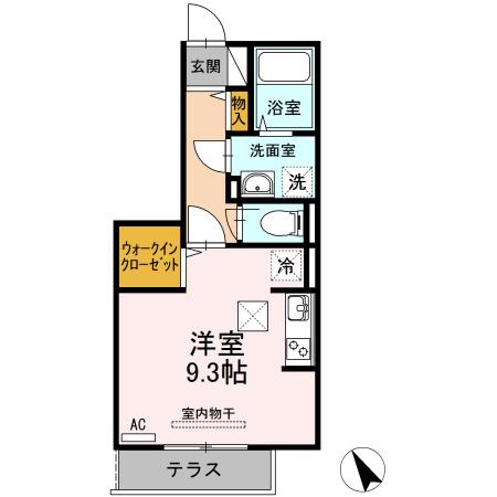 福山市松浜町のアパートの間取り