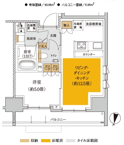 【パークリュクス小石川の間取り】