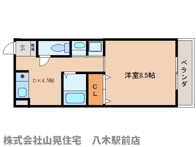 橿原市上品寺町のマンションの間取り