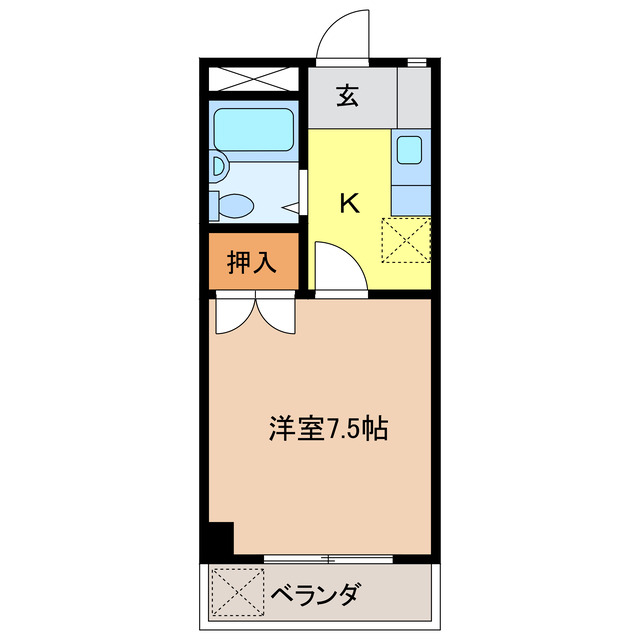 岐阜市柳森町のマンションの間取り