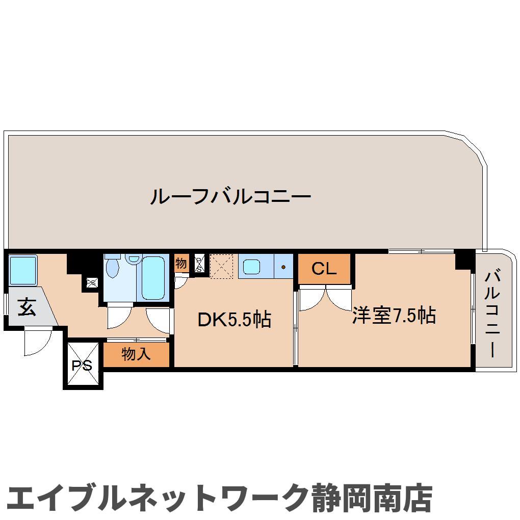 焼津市駅北のマンションの間取り