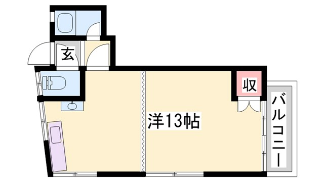 姫路市新在家本町のアパートの間取り