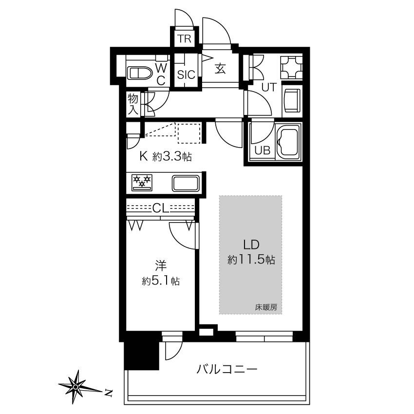 【ＯＮＥ札幌ステーションタワーの間取り】