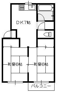 金谷コーポラスの間取り