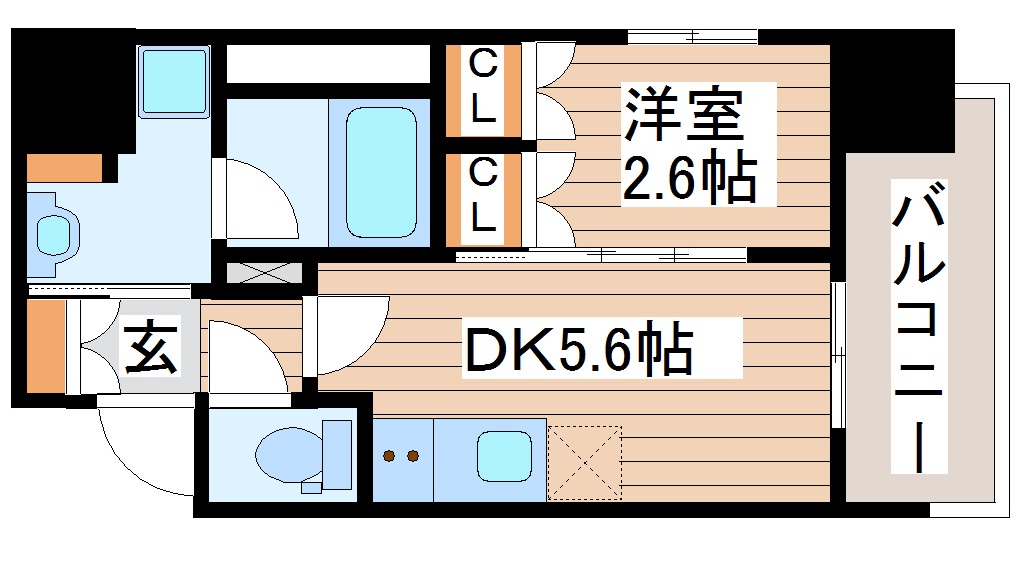 【シーズンフラッツSENDAI EASTの間取り】